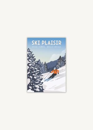 Magnet Ski Plaisir | Beau temps, belle neige